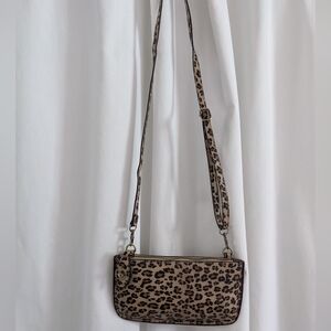 Joy Susan Leopard Print Crossbody Wristlet Clutch Mini Bag